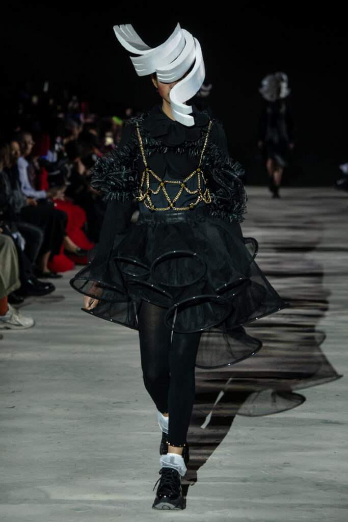 Noir key Ninomiya dress during Paris Fasion Week 2025