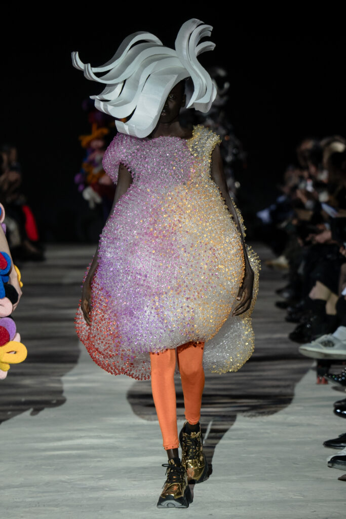 Noir key Ninomiya dress during Paris Fasion Week 2025
